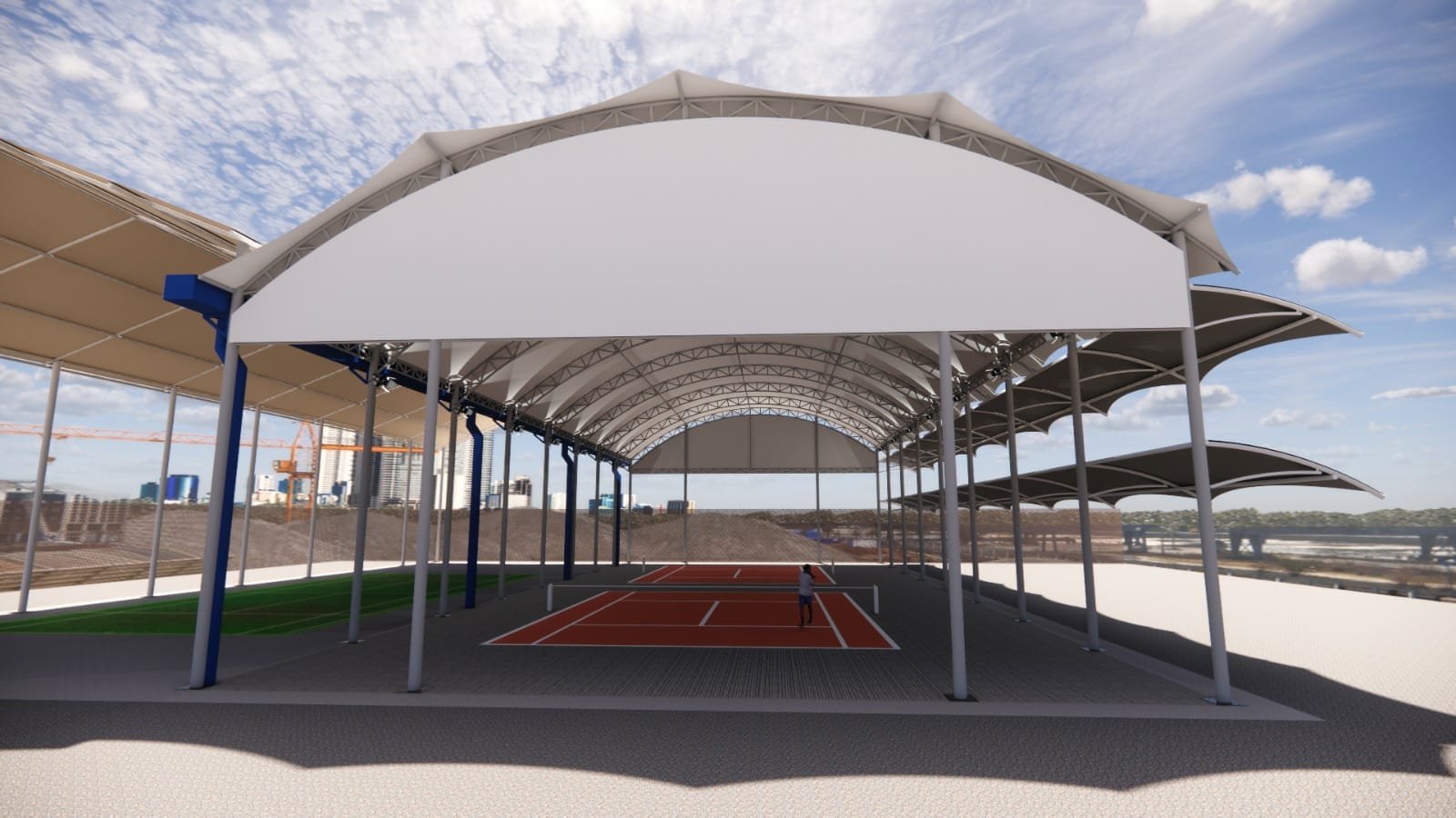 Tenda Membran Lapangan Tenis Bandung