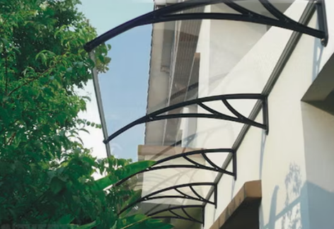 Kanopi kaca modern untuk carport