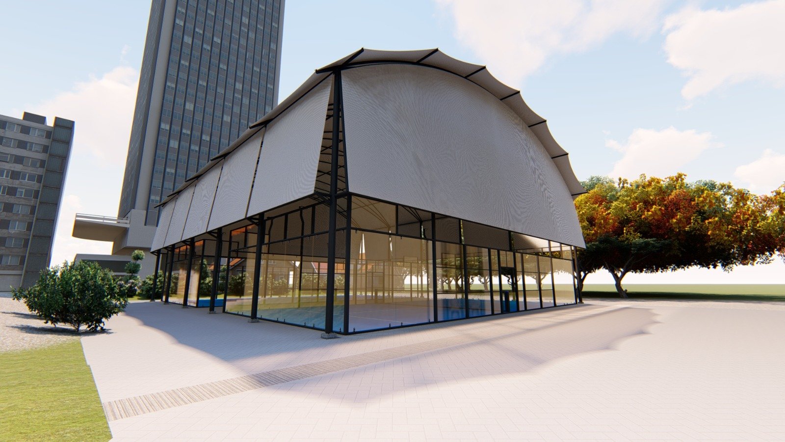 Solusi Modern untuk Lapangan Padel: Kanopi Membran yang Estetis dan Fungsional