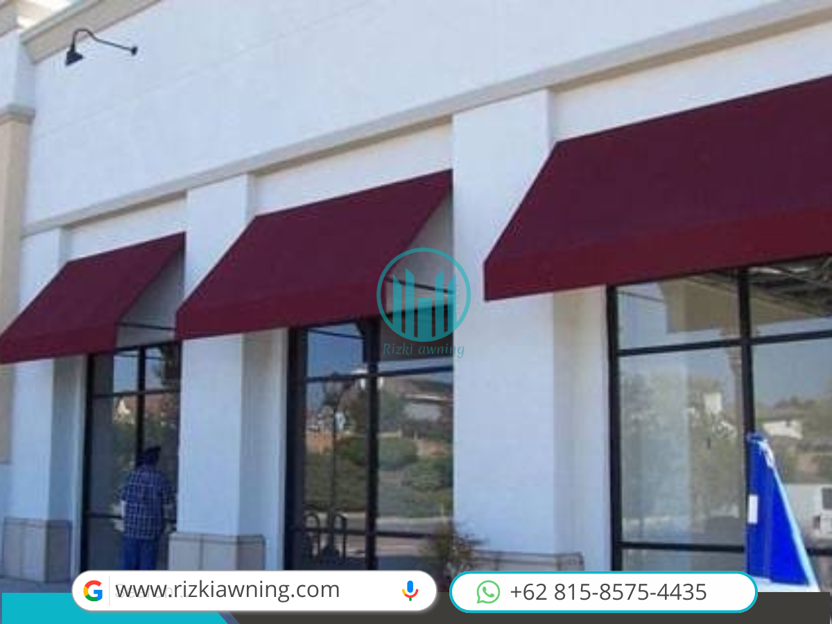 Kanopi Kain Minimalis Jendela Toko