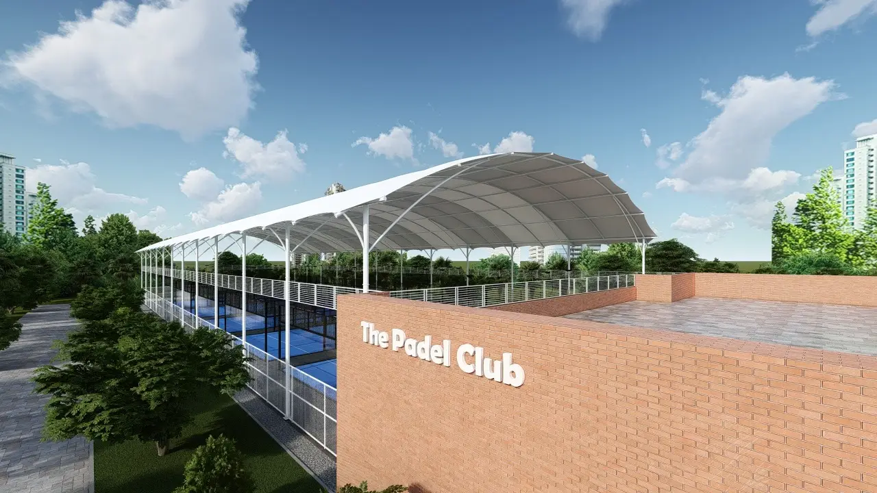 Desain Canopy Membrane Lapangan Padel